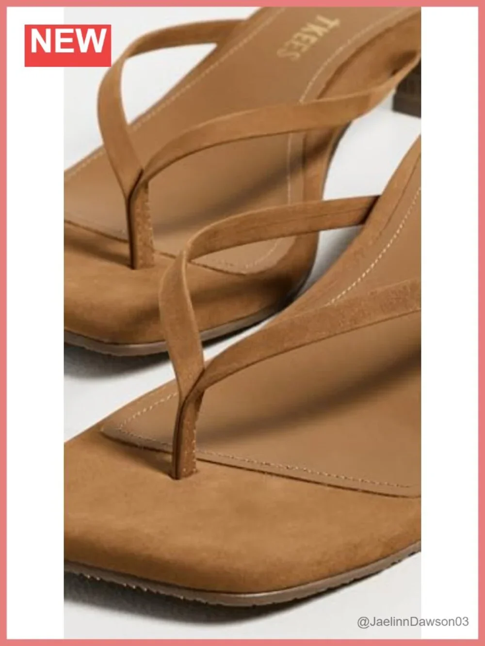 TKEES Women's Square Toe Julia Suede Sandals Kitten Heel Slingback Slip On